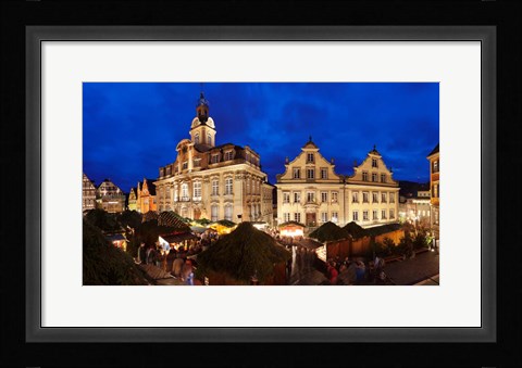 Framed Christmas Fair, Schwabisch Hall, Hohenlohe, Baden-Wurttemberg, Germany Print