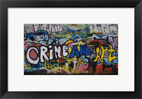 Framed Grafitti on the U2 Wall, Windmill Lane, Dublin, Ireland Print