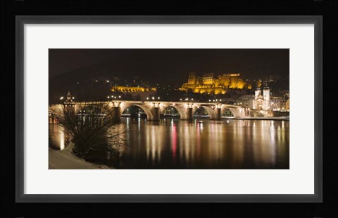 Framed Carl Theodor Bridge, Heidelberg, Baden-Wurttemberg, Germany Print