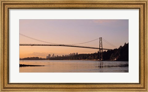 Framed Vancouver, Lions Gate Bridge Print