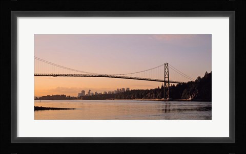 Framed Vancouver, Lions Gate Bridge Print