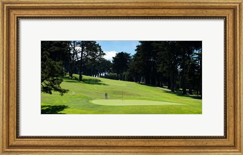Framed Player at Presidio Golf Course, San Francisco, California Print