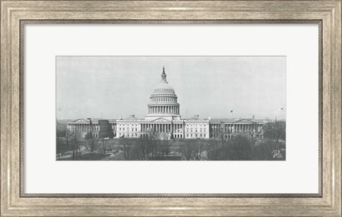 Framed US Capitol, Washington DC, 1916 Print