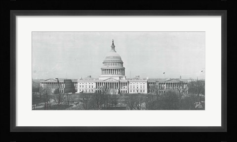 Framed US Capitol, Washington DC, 1916 Print