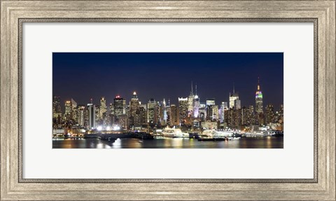 Framed Hudson River at Dusk, Manhattan, New York City Print