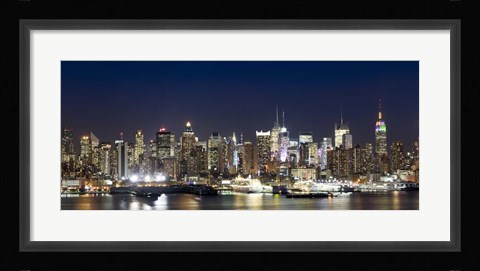 Framed Hudson River at Dusk, Manhattan, New York City Print