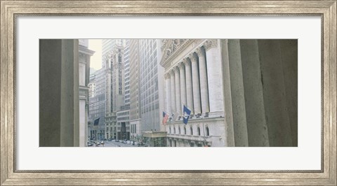 Framed New York Stock Exchange Wall, New York, NY Print
