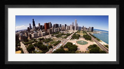Framed Aerial Grant Park, Chicago, IL Print