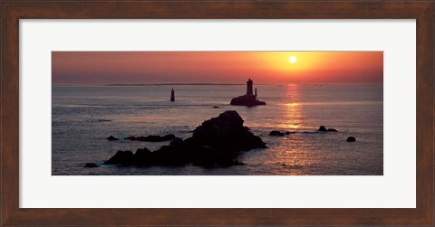 Framed La Vieille Lighthouse, Finistere, Brittany, France Print