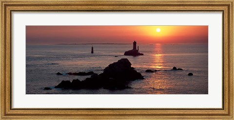 Framed La Vieille Lighthouse, Finistere, Brittany, France Print