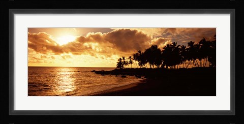Framed Honomalino Beach, Hawaii Print
