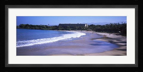 Framed Surf on the Beach, Mauna Kea, Hawaii Print
