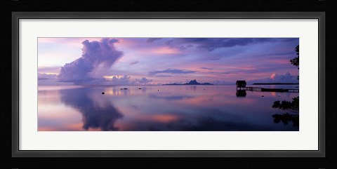 Framed Hut in the Sea, Bora Bora, French Polynesia Print