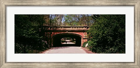 Framed Footbridge in Central Park, Manhattan, New York City Print