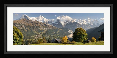 Framed Lauterbrunnen Valley with Mt Eiger, Switzerland Print