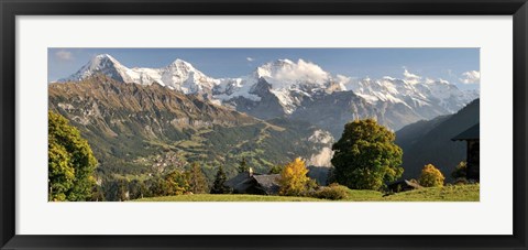 Framed Lauterbrunnen Valley with Mt Eiger, Switzerland Print