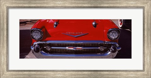 Framed Hood Ornament of a 57 Chevy Print