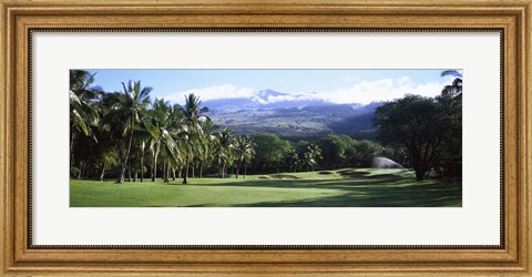 Framed Makena Golf Course, Maui, Hawaii Print
