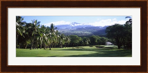 Framed Makena Golf Course, Maui, Hawaii Print