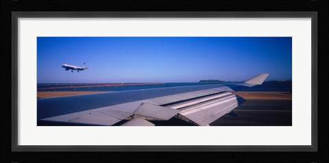 Framed Airplane Taking Off, San Francisco, California Print