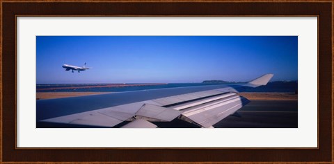 Framed Airplane Taking Off, San Francisco, California Print