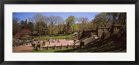 Framed Tourists enjoying at Bethesda Terrace, Central Park, Manhattan, New York City, New York State, USA Print