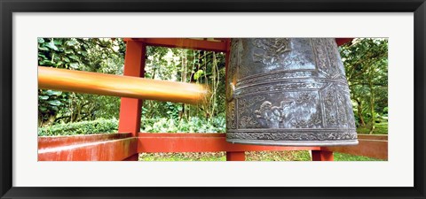 Framed Bell in a Buddhist temple, Byodo-In Temple, Oahu, Hawaii Print