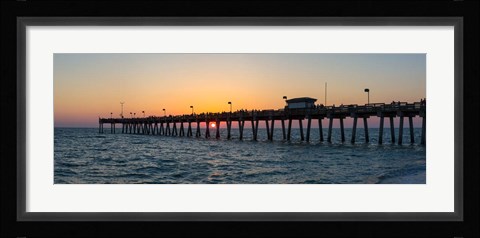Framed Venice Pier on the Gulf of Mexico, Venice, Florida Print