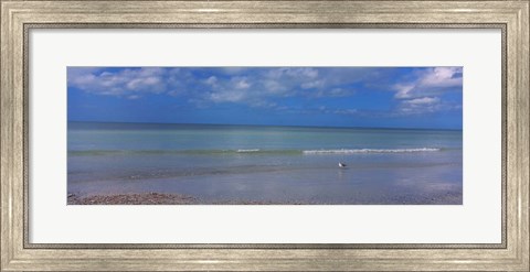 Framed Crescent Beach, Gulf Of Mexico, Florida Print