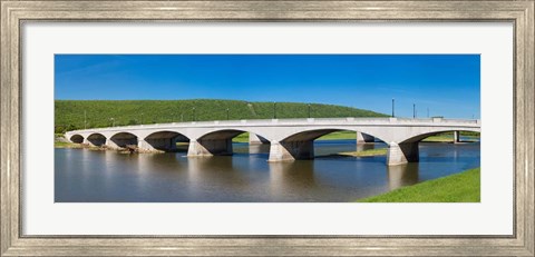 Framed Centerway Bridge over Chemung River, New York State Print