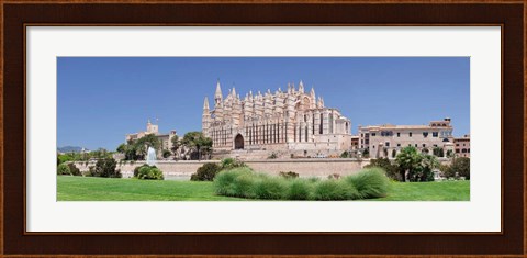 Framed Palma Cathedral (La Seu) and Almudaina Palace, Spain Print