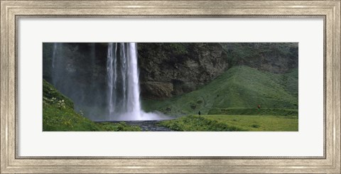 Framed Waterfall in a Forest, Iceland Print