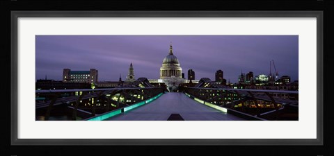 Framed St. Paul's Cathedral, London Millennium Footbridge, England Print