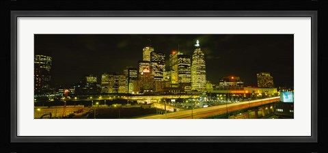 Framed Gardiner Expressway at Nighttime, Toronto, Canada Print