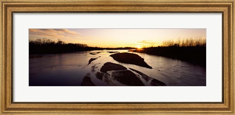 Framed Platte River at Sunset, Nebraska Print