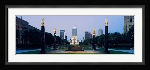 Framed War Memorial in Cenotaph Square, Marion County, Indiana Print