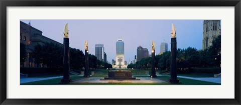 Framed War Memorial in Cenotaph Square, Marion County, Indiana Print