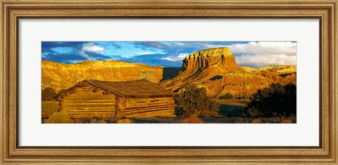 Framed Ghost Ranch at Sunset, Abiquiu, New Mexico Print