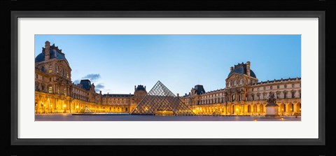 Framed Louvre Museum at Sunrise, Paris, Ile-de-France, France Print