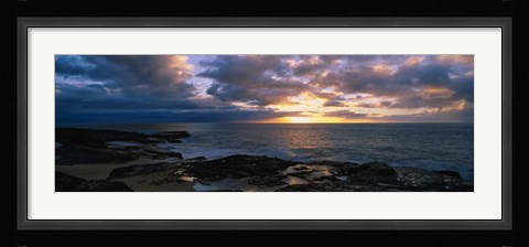 Framed Makaha Beach Park, Oahu, Hawaii Print