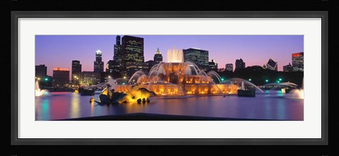 Framed Buckingham Fountain, Chicago, Illinois Print