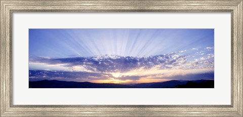 Framed Tuscany, Italy (Rays of Sun) Print