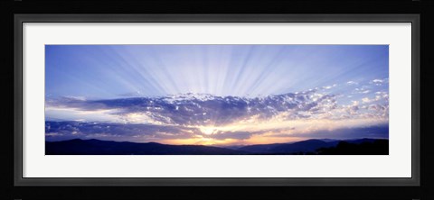 Framed Tuscany, Italy (Rays of Sun) Print