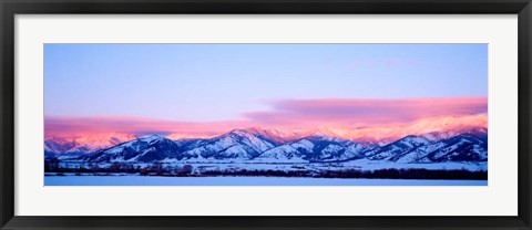 Framed Bridger Mountains Sunset, Montana Print