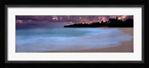Framed Haena Beach Storm, Hawaii, Kauai Print