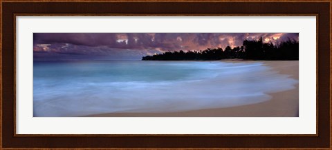 Framed Haena Beach Storm, Hawaii, Kauai Print