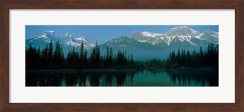 Framed Three Sisters Mountain, Mount Lawrence Grassi, Alberta, Canada Print