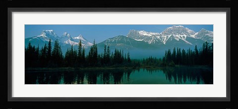 Framed Three Sisters Mountain, Mount Lawrence Grassi, Alberta, Canada Print