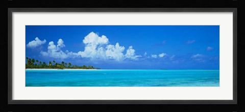 Framed Island in the Ocean, Polynesia Print