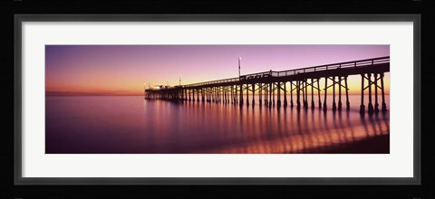 Framed Balboa Pier at sunset, Newport Beach, Orange County, California, USA Print